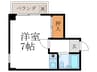 ラトゥ－ル清水 1Rの間取り