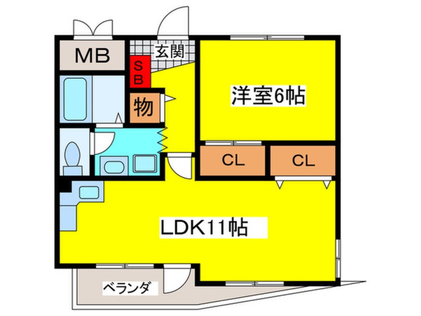 間取図 タウンハイツ加美駅前