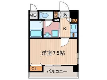 間取図 ﾌﾟﾚｻﾝｽ京都三条大橋雅殿(４０６)