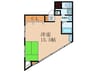 UEDA BLD 1Rの間取り