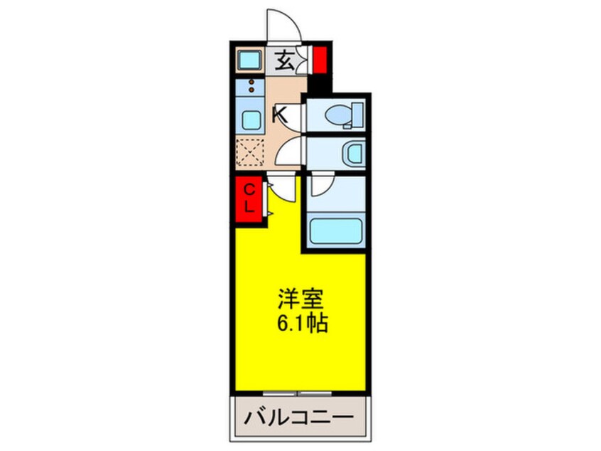 間取図 ミッドフラッツ弁天町駅前