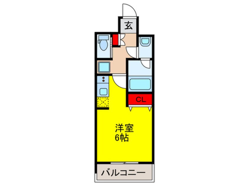 間取図 ミッドフラッツ弁天町駅前