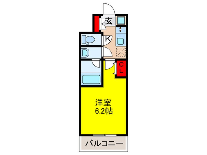 間取図 ミッドフラッツ弁天町駅前