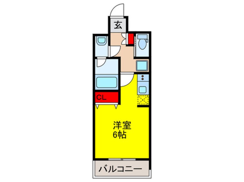 間取図 ミッドフラッツ弁天町駅前