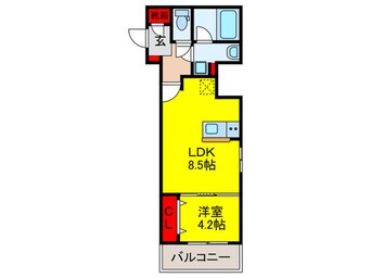 間取図 ミッドフラッツ弁天町駅前