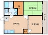 福和ハイツ 2DKの間取り