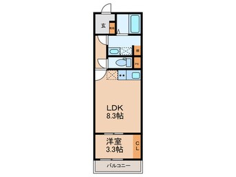 間取図 仮)リブレメゾン淡路Ⅰ