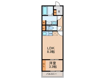間取図 仮)リブレメゾン淡路Ⅰ