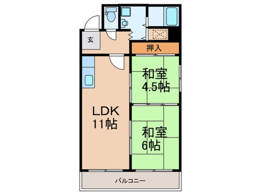 間取図 パティオ上本町