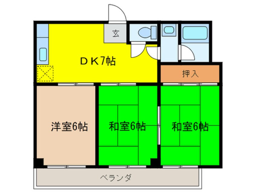 間取図 コ－ポパ－クサイド