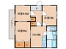 鈴蘭台南町貸家 3DKの間取り