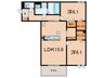 La Maison高羽町 2LDKの間取り