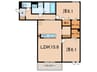 La Maison高羽町 2LDKの間取り