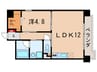 ウィスタリア立花 1LDKの間取り