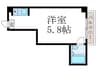 ウエストハイツ 1Rの間取り