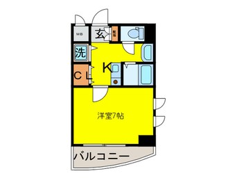 間取図 ｸﾞﾗﾝﾄﾞﾊﾟﾚｽ京都烏丸五条(５０４)