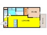 仮）Ａｇｒｅ石橋 1LDKの間取り