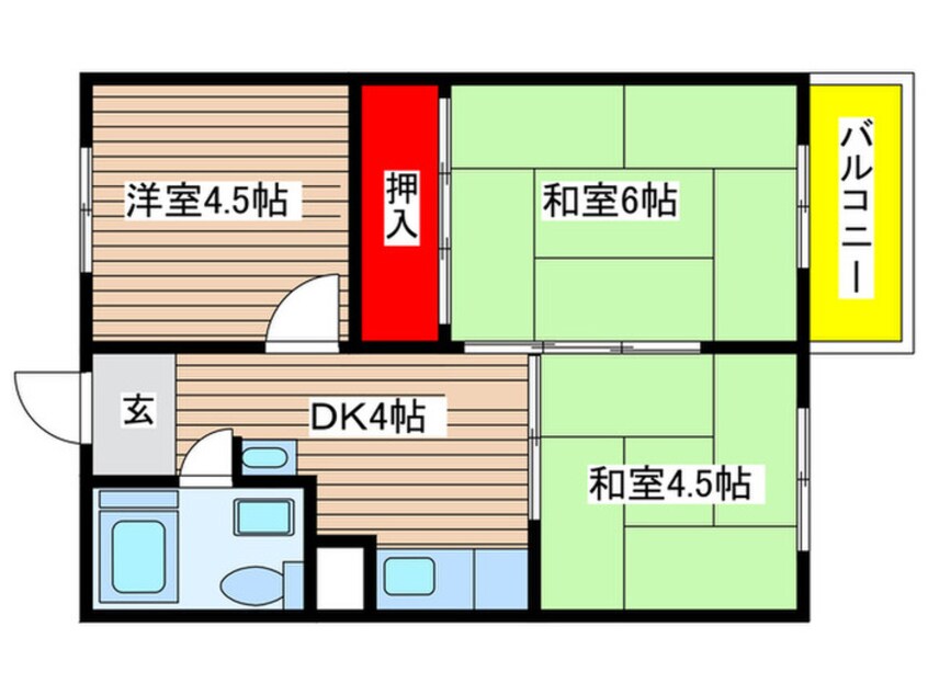 間取図 箕面メイプル