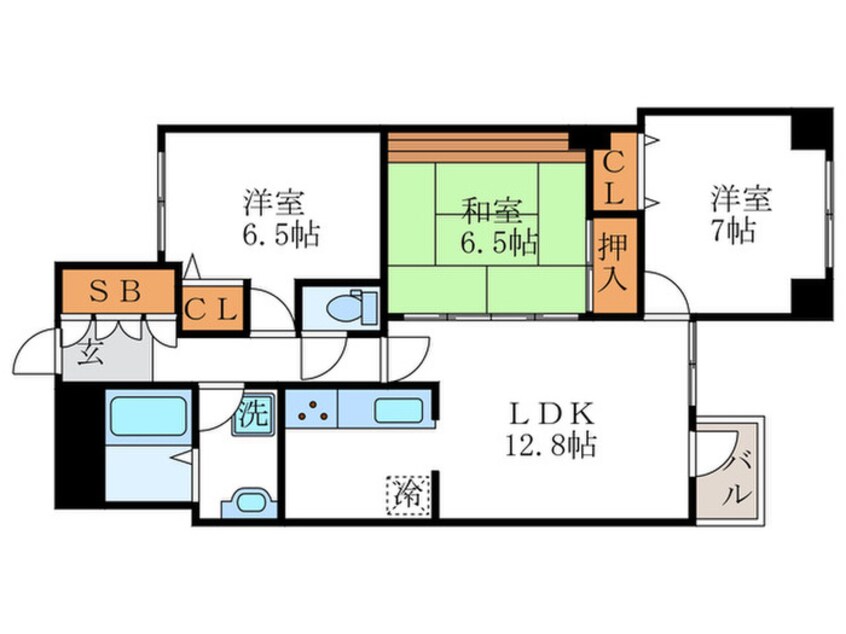 間取図 ベラジオ嵐山（403）