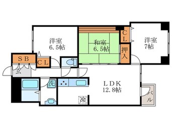 間取図 ベラジオ嵐山（403）