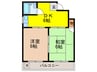 阿倍野阪南マンション 2DKの間取り
