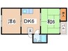 阿倍野阪南マンション 2DKの間取り