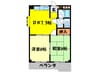 エッセンシャルハウスエビ 2DKの間取り