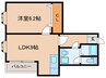 清水マンション 1LDKの間取り