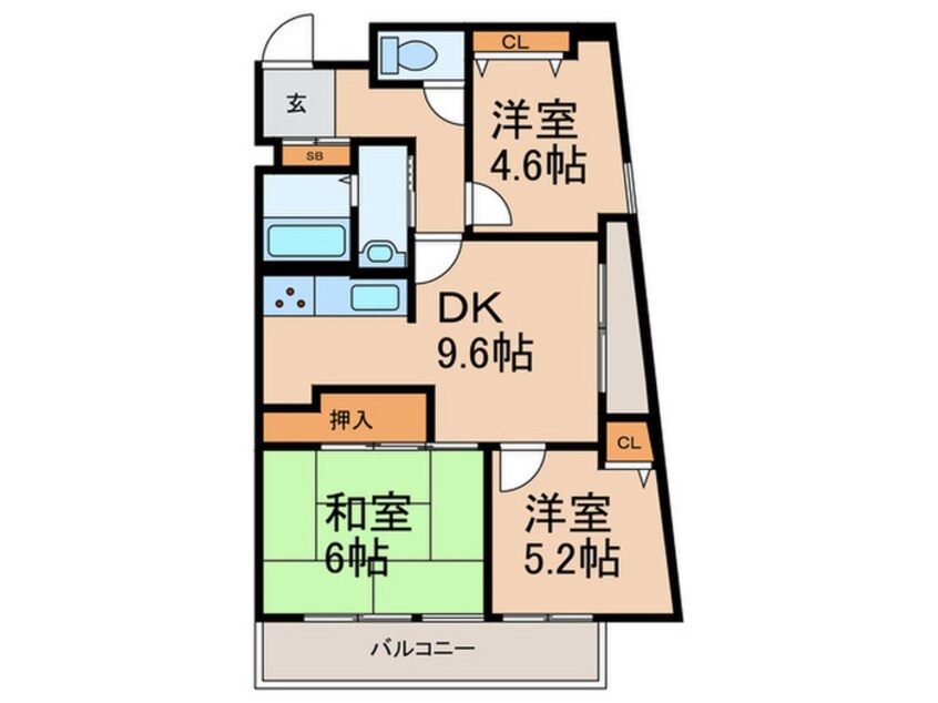 間取図 アバンセ六甲パ－ト５