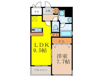 間取図 Ｎ　ｓ　Ｆｉｒｓｔ　Ｉ２Ｍ