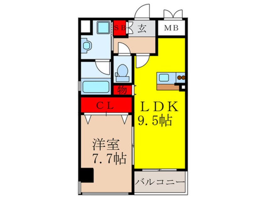 間取図 Ｎ　ｓ　Ｆｉｒｓｔ　Ｉ２Ｍ