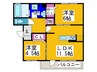 Harmony court 2LDKの間取り
