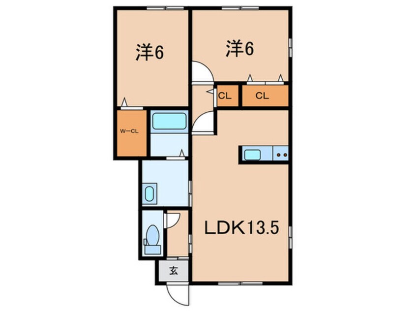 間取図 コンフォ－ト大島ⅢＢ