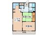 プレアール南亀井Ⅱ 2LDKの間取り