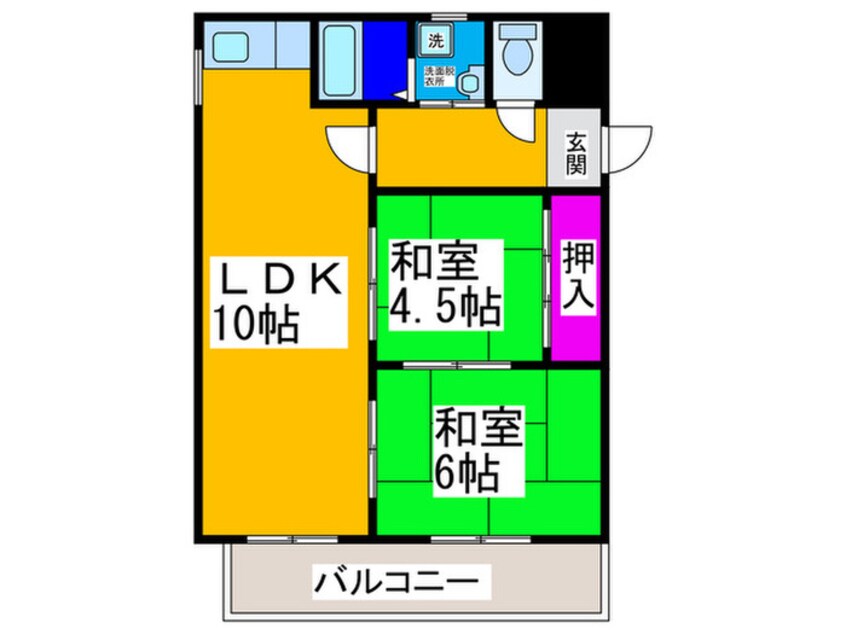 間取図 プレアール南亀井Ⅱ