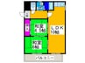 プレアール南亀井Ⅱ 2LDKの間取り