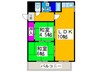 プレアール南亀井Ⅱ 2LDKの間取り