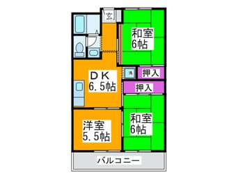 間取図 ハイツニシカワ