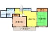 La　Planta　Baja 緑地 2DKの間取り
