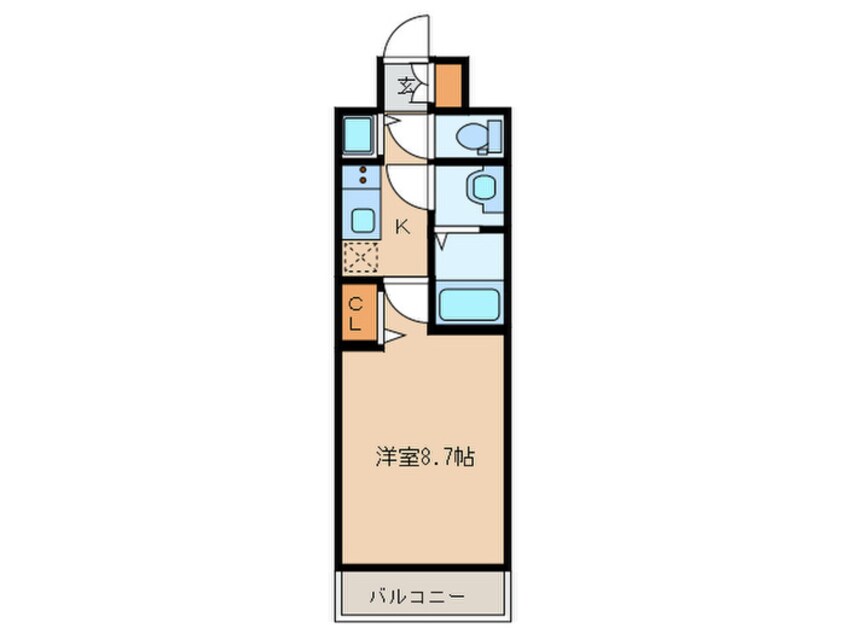 間取図 プレサンス京都鴨川(209)