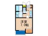 COCOハウス 1Kの間取り