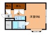 ハーモニーコーポ山根 1Kの間取り