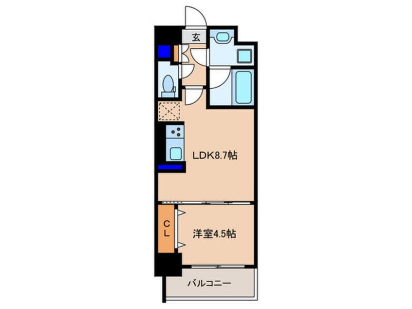 間取図 Ａｒｂｒｅ都島（ｱﾙﾌﾞﾙﾐﾔｺｼﾞﾏ）