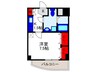 シャインビュー豊中 1Kの間取り