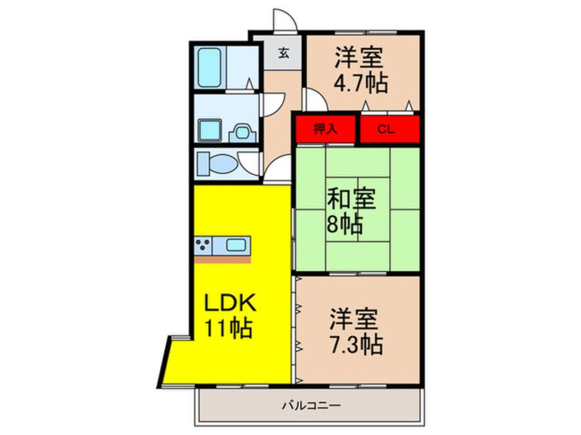 間取図 パークハイツアイリス５号館