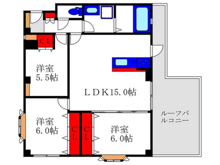 間取図 ファミーユ春日