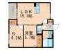 シンフォニーアミゾント 夕顔 1LDK+Sの間取り