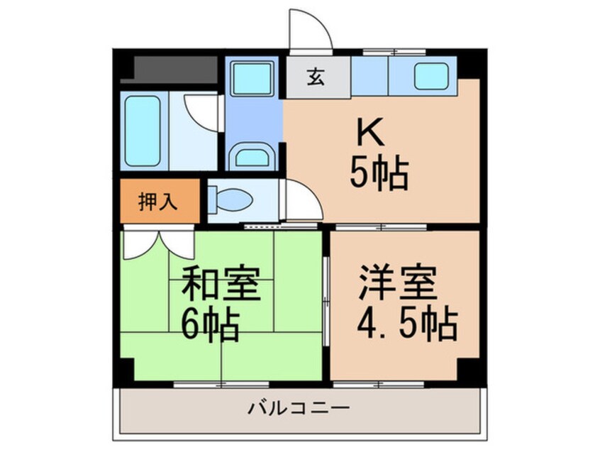 間取図 スカイハイツ五和