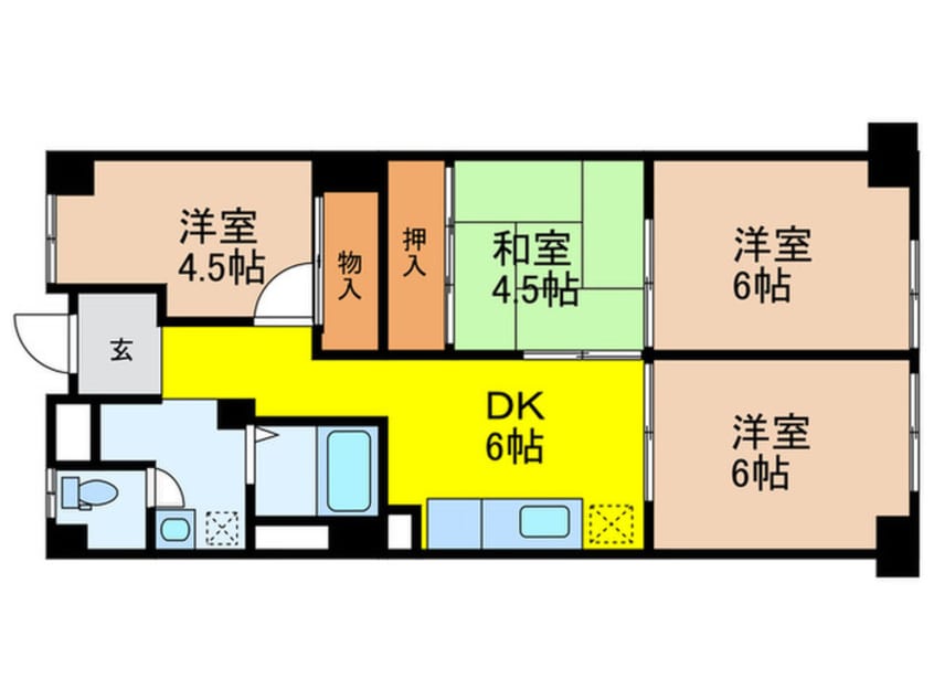 間取図 茨木グランドハイツ（718）