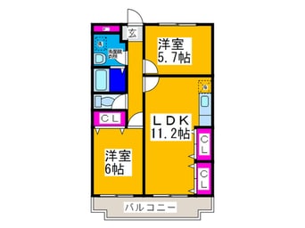 間取図 ヴィラ西野